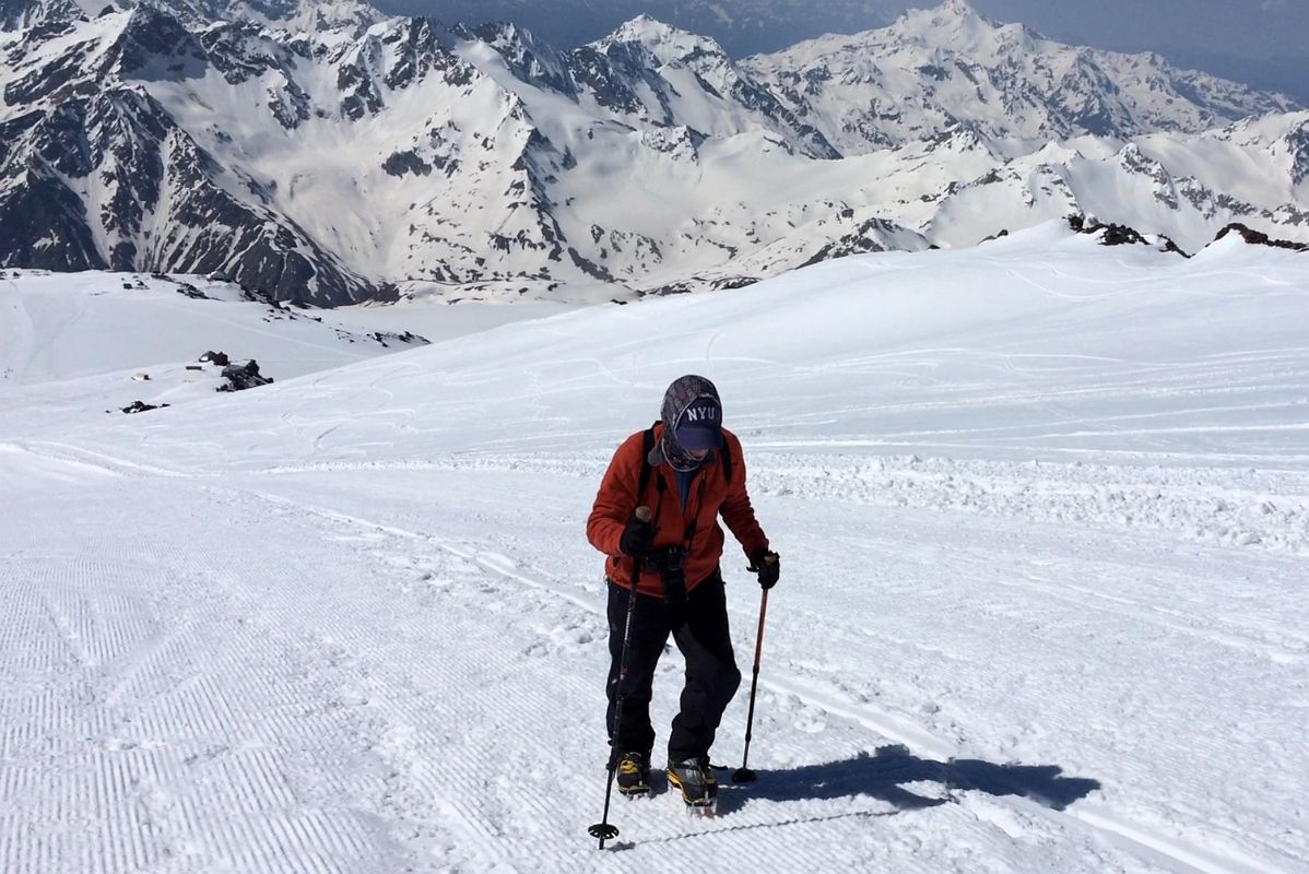 04B Jerome Ryan Climbing To Pastukhov Rocks On The Mount Elbrus Climb